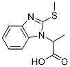 2-[2-(甲巯基)苯并咪唑-1-基]丙酸 结构式