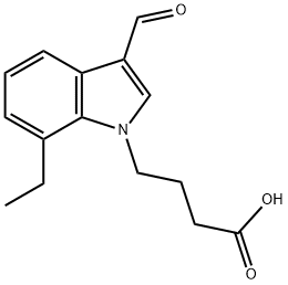 1H-INDOLE-1-BUTANOIC ACID, 7-ETHYL-3-FORMYL- 结构式