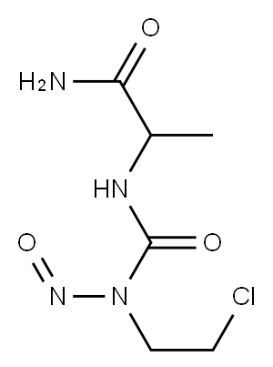 2-((((2-chloroethyl)nitrosoamino)carbonyl)amino)propanamide Structure