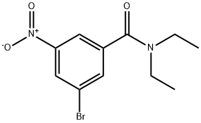 N,N-二乙基-3-溴-5-硝基苯甲酰胺 结构式