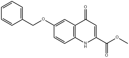 6-(苄氧基)-4-氧代-1,4-二氢喹啉-2-羧酸甲酯 结构式