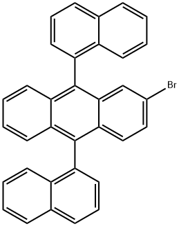 2-Bromo-9,10-di-1-naphthalenylanthracene Struktur