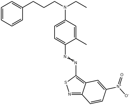 N-Ethyl-N-[3-methyl-4-[(5-nitro-2,1-benzisothiazol-3-yl)azo]phenyl]benzenepropanamine Struktur