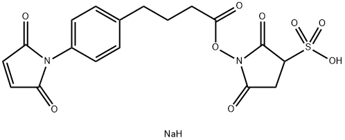4-[4-(2,5-ジオキソ-1H-ピロール-1-イル)フェニル]ブタン酸3-スルホ-2,5-ジオキソピロリジン-1-イル 化学構造式