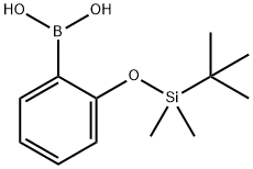 2-(叔丁基二甲基硅氧基)苯基硼酸 结构式
