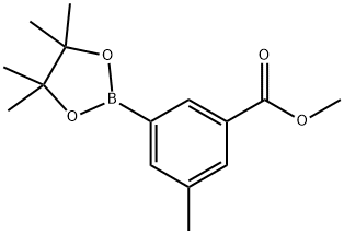 3-METHOXYCARBONYL-5-METHYLPHENYLBORONIC ACID PINACOL ESTER Structure