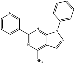 9-phenyl-3-pyridin-3-yl-2,4,8,9-tetrazabicyclo[4.3.0]nona-1,3,5,7-tetr aen-5-amine Struktur
