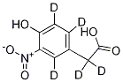4-Hydroxy-3-nitrophenylacetic Acid-d5, 929709-59-1, 结构式