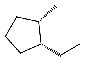 CIS-1-ETHYL-2-METHYLCYCLOPENTANE 结构式