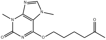 3,7-Dihydro-3,7-diMethyl-6-[(5-oxohexyl)oxy]-2H-purin-2-one Structure
