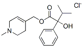 (1-methyl-5,6-dihydro-2H-pyridin-4-yl)methyl 2-hydroxy-3-methyl-2-phen yl-butanoate chloride Structure