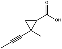 Cyclopropanecarboxylic acid, 2-methyl-2-(1-propynyl)- (7CI) Structure