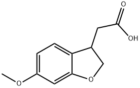 2-(6-甲氧基-2,3-二氢-1-苯并呋喃-3-基)乙酸 结构式