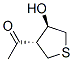 Ethanone, 1-(tetrahydro-4-hydroxy-3-thienyl)-, trans- (9CI) 结构式
