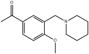 1-[4-甲氧基-3-(哌啶-1-基甲基)苯基]乙-1-酮 结构式