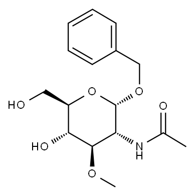 BENZYL 2-ACETAMIDO-2-DEOXY-3-O-METHYL-ALPHA-D-GLUCOPYRANOSIDE Struktur