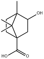 3-ヒドロキシ-4,7,7-トリメチルビシクロ[2.2.1]ヘプタン-1-カルボン酸 化学構造式