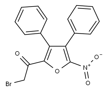 3,4-DIPHENYL-5-NITRO-2-BROMOACETYLFURAN Struktur