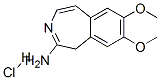 7,8-ジメトキシ-1H-3-ベンゾアゼピン-2-アミン·2塩酸塩 化学構造式