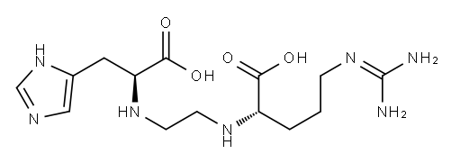 (2S)-2-[2-[[(1S)-1-carboxy-2-(3H-imidazol-4-yl)ethyl]amino]ethylamino] -5-(diaminomethylideneamino)pentanoic acid Structure