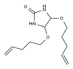 4,5-dipent-4-enoxyimidazolidin-2-one Struktur