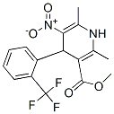 1,4-二氢-2,6-二甲基-5-硝基-4-(2-[三氟甲基]苯基)吡啶-3-羧酸甲酯, 93468-89-4, 结构式