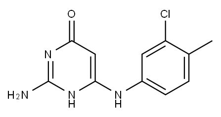 2-amino-6-[(3-chloro-4-methyl-phenyl)amino]-1H-pyrimidin-4-one|