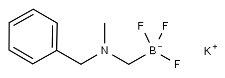 N-苄基-N-甲基-氨甲基三氟硼酸钾 结构式