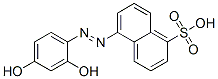 5-[(2,4-ジヒドロキシフェニル)アゾ]-1-ナフタレンスルホン酸 化学構造式