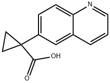 1-(キノリン-6-イル)シクロプロパンカルボン酸 化学構造式