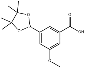 3-カルボキシ-5-メトキシフェニルボロン酸ピナコールエステル 化学構造式