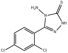4-アミノ-5-(2,4-ジクロロフェニル)-4H-1,2,4-トリアゾール-3-チオール 化学構造式