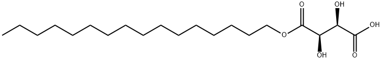 (2R,3R)-2,3-ジヒドロキシブタン二酸水素1-ヘキサデシル 化学構造式