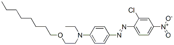 4-[(2-クロロ-4-ニトロフェニル)アゾ]-N-エチル-N-[2-(オクチルオキシ)エチル]ベンゼンアミン 化学構造式