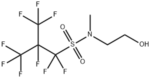 1,1,2,3,3,3-hexafluoro-N-(2-hydroxyethyl)-N-methyl-2-(trifluoromethyl)propane-1-sulphonamide Struktur