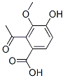 2-acetyl-4-hydroxy-3-methoxybenzoic acid Struktur