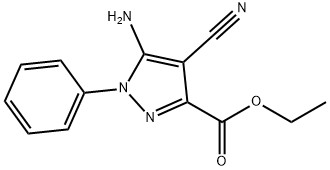 5-氨基-4-氰基-1-苯基-1H-吡唑-3-甲酸乙酯, 93764-93-3, 结构式