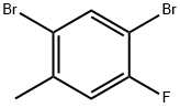 2,4-ジブロモ-5-フルオロトルエン 化学構造式