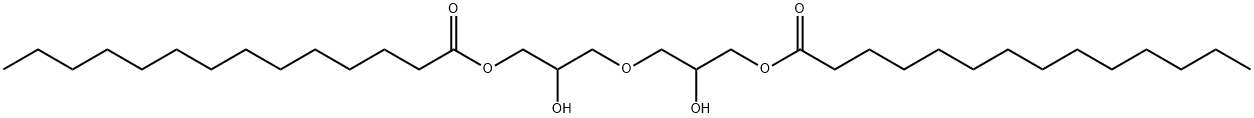 ビス(テトラデカン酸)オキシビス(2-ヒドロキシ-3,1-プロパンジイル) 化学構造式