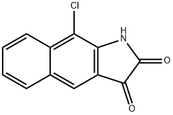 9-クロロ-1H-ベンゾ[f]インドール-2,3-ジオン 化学構造式