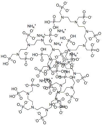 octaammonium tetrahydrogen [2,5,8,11,14-pentakis(phosphonatomethyl)-2,5,8,11,14-pentaazapentadecane-1,15-diyl]bisphosphonate Structure