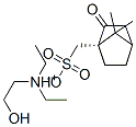 (1S,4R)-7,7-ジメチル-2-オキソビシクロ[2.2.1]ヘプタン-1-メタンスルホン酸/2-ジエチルアミノエタノール,(1:1) 化学構造式