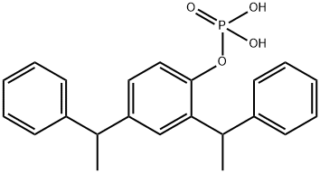 2,4-bis(1-phenylethyl)phenyl dihydrogenphosphate Struktur