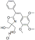 2-[1-phenyl-2-(2,4,5-trimethoxyphenyl)vinyl]-2-oxazoline-4,4-dimethanol hydrochloride Structure