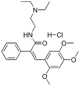 N-[2-(diethylamino)ethyl]-alpha-[(2,4,5-trimethoxyphenyl)methylene]phenylacetamide monohydrochloride Struktur