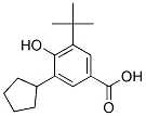 3-シクロペンチル-5-(1,1-ジメチルエチル)-4-ヒドロキシ安息香酸 化学構造式