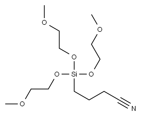 4-[tris(2-methoxyethoxy)silyl]butyronitrile Structure