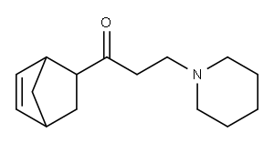 1-(bicyclo[2.2.1]hept-5-en-2-yl)-3-piperidinopropan-1-one 结构式