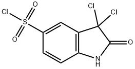 3,3-二氯-2-氧代-2,3-二氢-1H-吲哚-5-磺酰氯, 93783-15-4, 结构式
