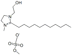 4,5-dihydro-1-(2-hydroxyethyl)-3-methyl-2-undecyl-1H-imidazolium methyl sulphate  Struktur